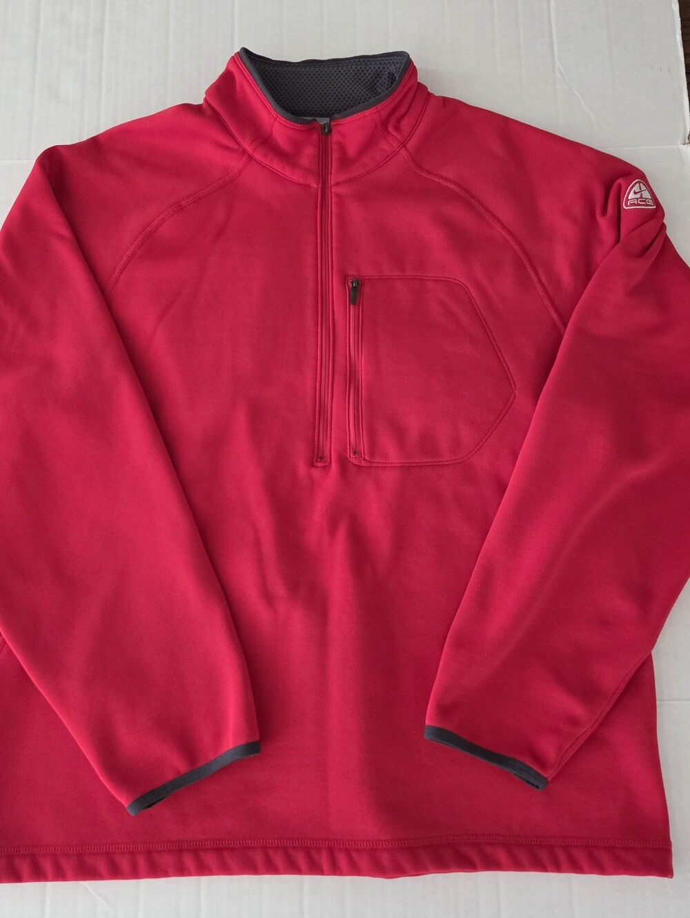 Nike ACG Therma Fit Fleece 1/2 Zip Pullover Red VTG/Y2K Men's LG F41205FET EUC